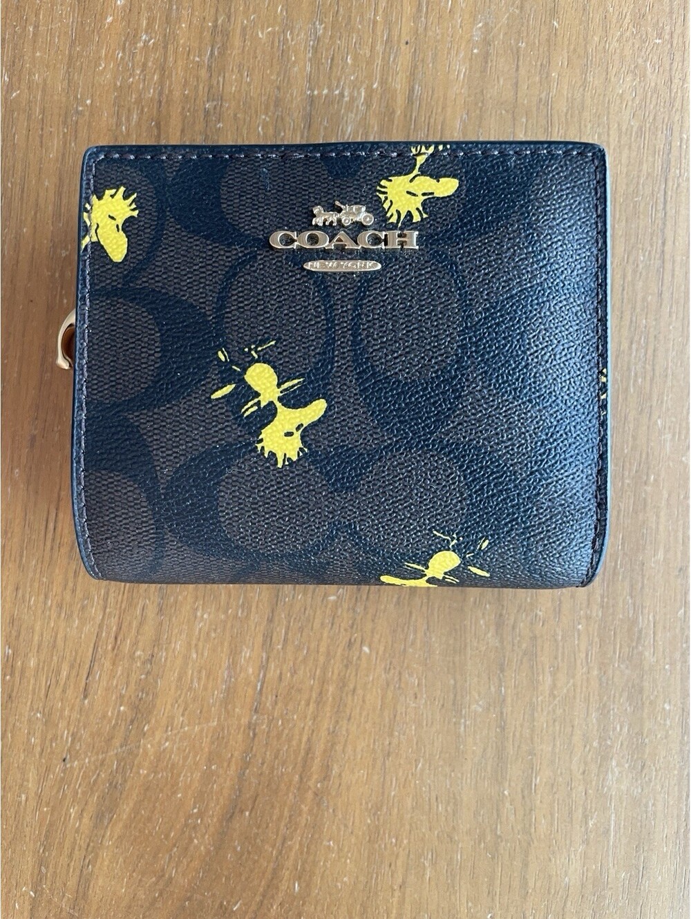 Coach X Peanuts Woodstock Wallet Signature Canvas
